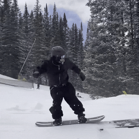 Winter Snowboarding GIF
