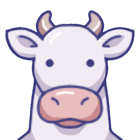 Farming Simulator Cow Sticker by Farming Simulator | Official Channel