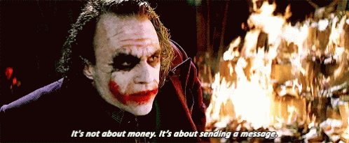 Joker Burns The Money GIFs - Get the best GIF on GIPHY