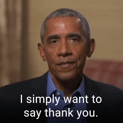 Barack Obama Thank You GIF by The Democrats