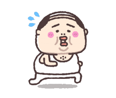走る Old Man Sticker