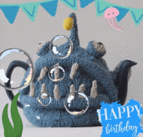 Happy Birthday Monster GIF by TeaCosyFolk