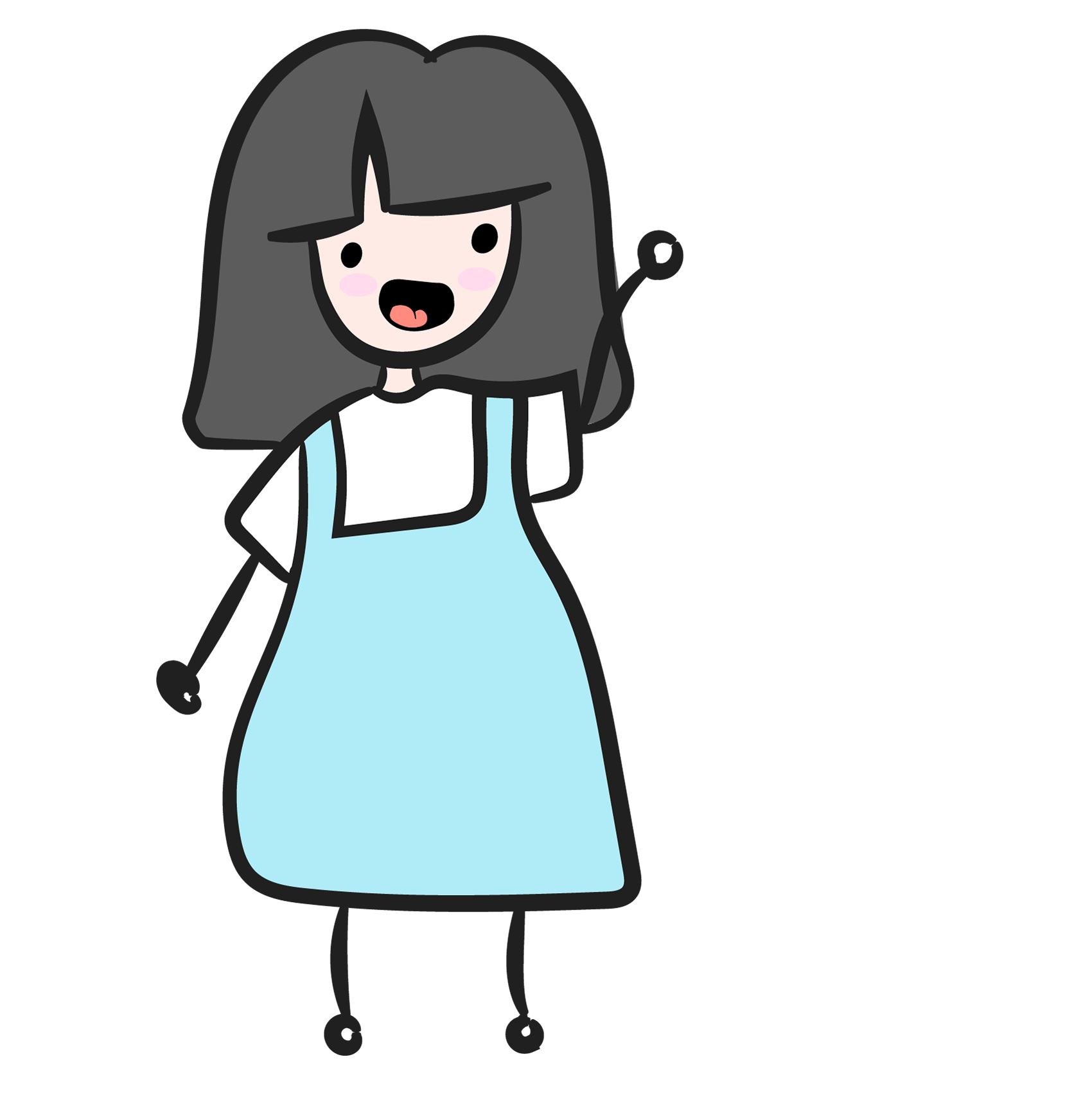 Girl Waving Sticker by makingmirrors for iOS & Android GIPHY