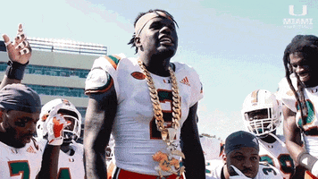 Lets Go Football GIF by Miami Hurricanes