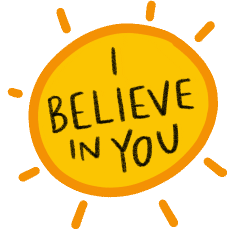 Happy I Believe In You Sticker by Sarah The Palmer