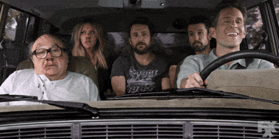 Road Trip Love GIF by It's Always Sunny in Philadelphia