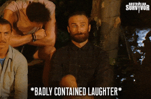 trying not to laugh GIF by Australian Survivor
