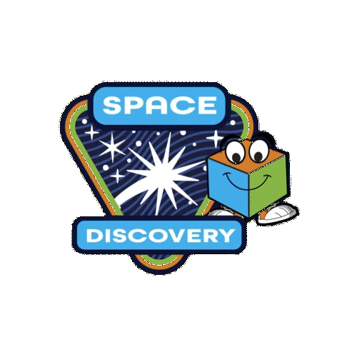 Space Badge Sticker by The Discovery Cube
