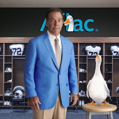 College Football Reaction GIF by Aflac Duck