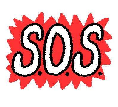 Sos Sticker by Alabaster Pizzo for iOS & Android | GIPHY