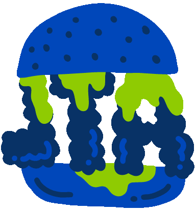 Burger Atl Sticker by Jamie Tam