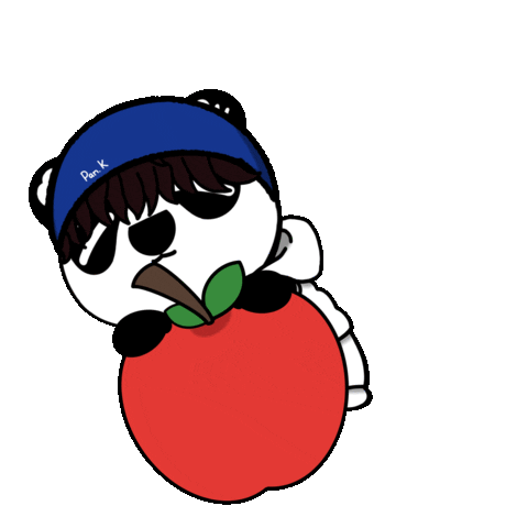Apple Panda Sticker