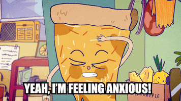 AnxietyCanada pizza nervous feelings anxiety GIF