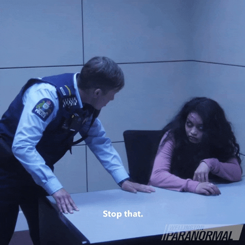 Scared Bad Cop GIF by Wellington Paranormal
