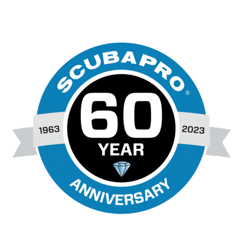 Rotating 60 Years Sticker by Scubapro