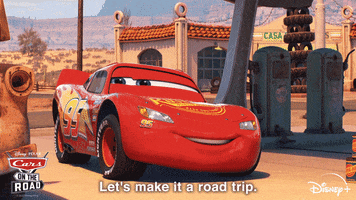 Excited Road Trip GIF by Disney+