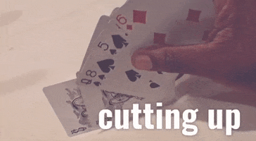 Cutting Card Game GIF by EsZ Giphy World
