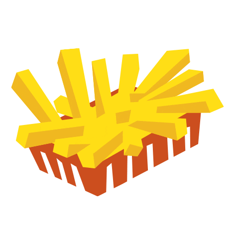 Comida Fries Sticker by wijzijndoordacht