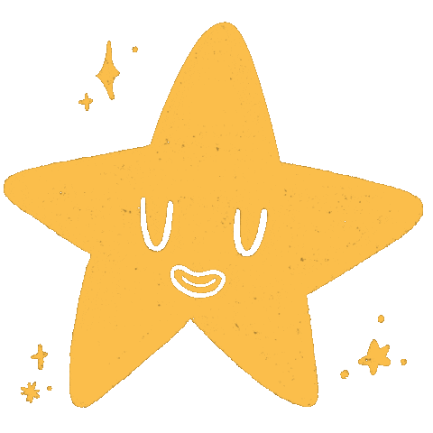 Yellow Star Love Sticker