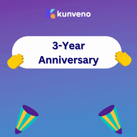 Three Years Congratulations GIF by Kunveno