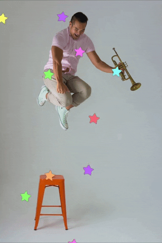 the502s jump leap trumpet falling star GIF