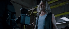 Movie gif. Kris Kristofferson as Whistler in Blade sizes up a blocky-looking machine and says, "you're so big," which appears as text.