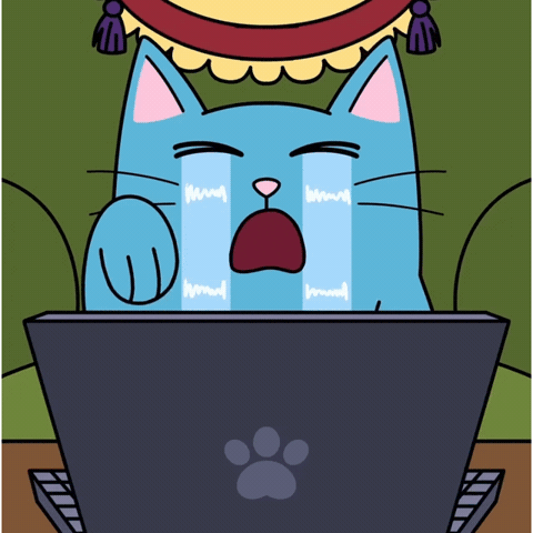 Blue Cat Wide Eyes GIF