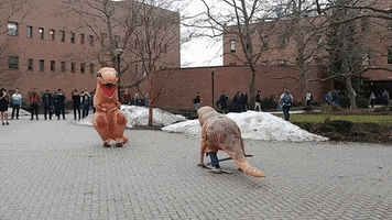 t-rex fun GIF by Rochester Institute of Technology