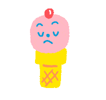 Sad Ice Cream Sticker by Grace Danico