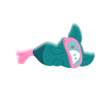 Pig Swimming Sticker by samlip