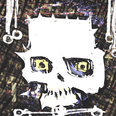 Skull Trippy Art GIF