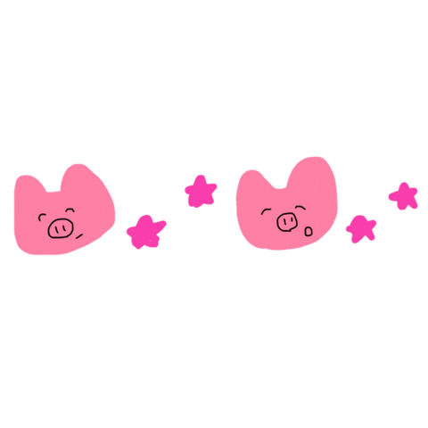 Line Pig Sticker