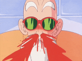 dragon ball nosebleed GIF