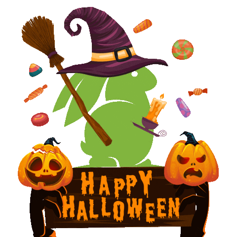 Jack O Lantern Halloween Sticker by Hemp Hop