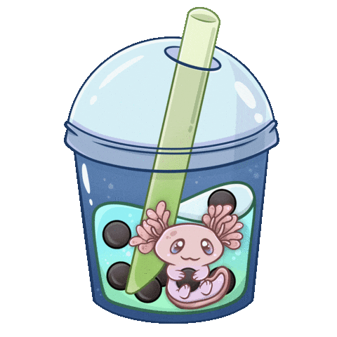 Floating Bubble Tea Sticker