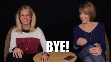 waving goodbye GIF by Chicks on the Right