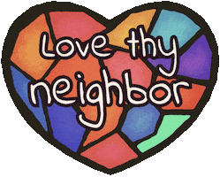 Stained Glass Love Sticker