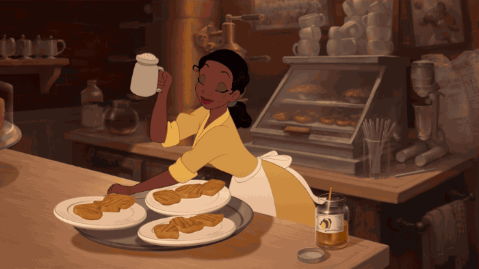Image result for tiana's beignets gif
