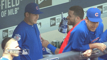 chicago cubs hug GIF by MLB