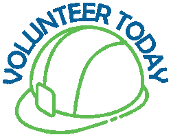Volunteer Sticker by Habitat for Humanity of Teller County