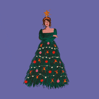 Celebrate Christmas Tree GIF by BrittDoesDesign