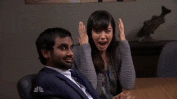 scared parks and recreation GIF