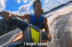 Spew High Speed GIF by The Bachelor Australia
