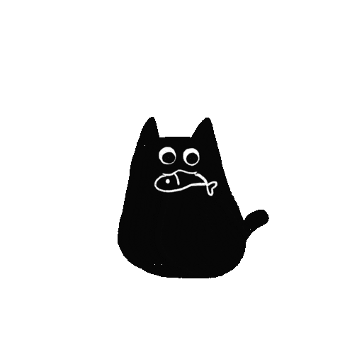 Cat Eating Sticker