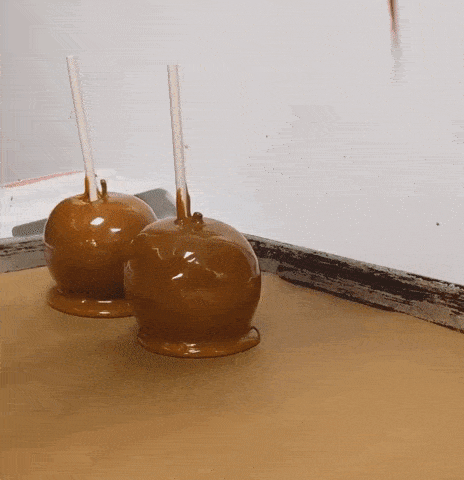 Candy apples or caramel apples