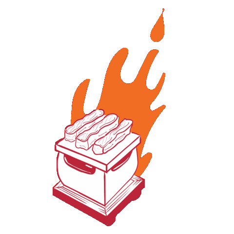 Flame Sizzling Sticker by Gyukatsu Boracay