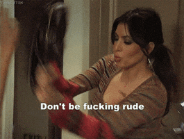 Resultado de imagem para dont be rude  gif gretchen