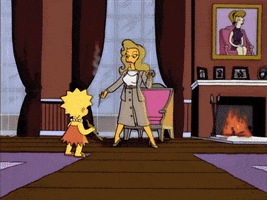 the simpsons fire GIF