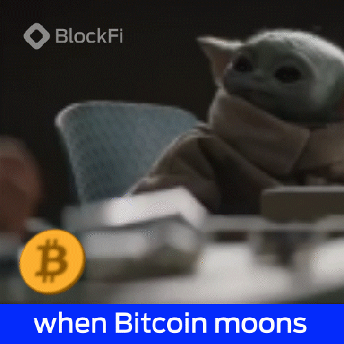 blockfi crypto bitcoin baby yoda to the moon GIF