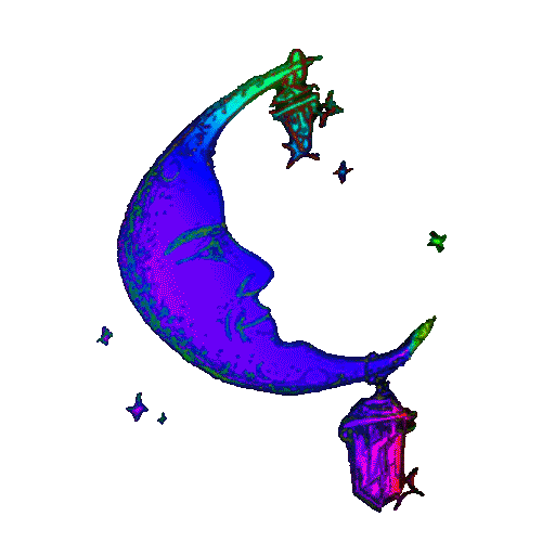 Good Night My Love Moon Sticker by LSDREAM